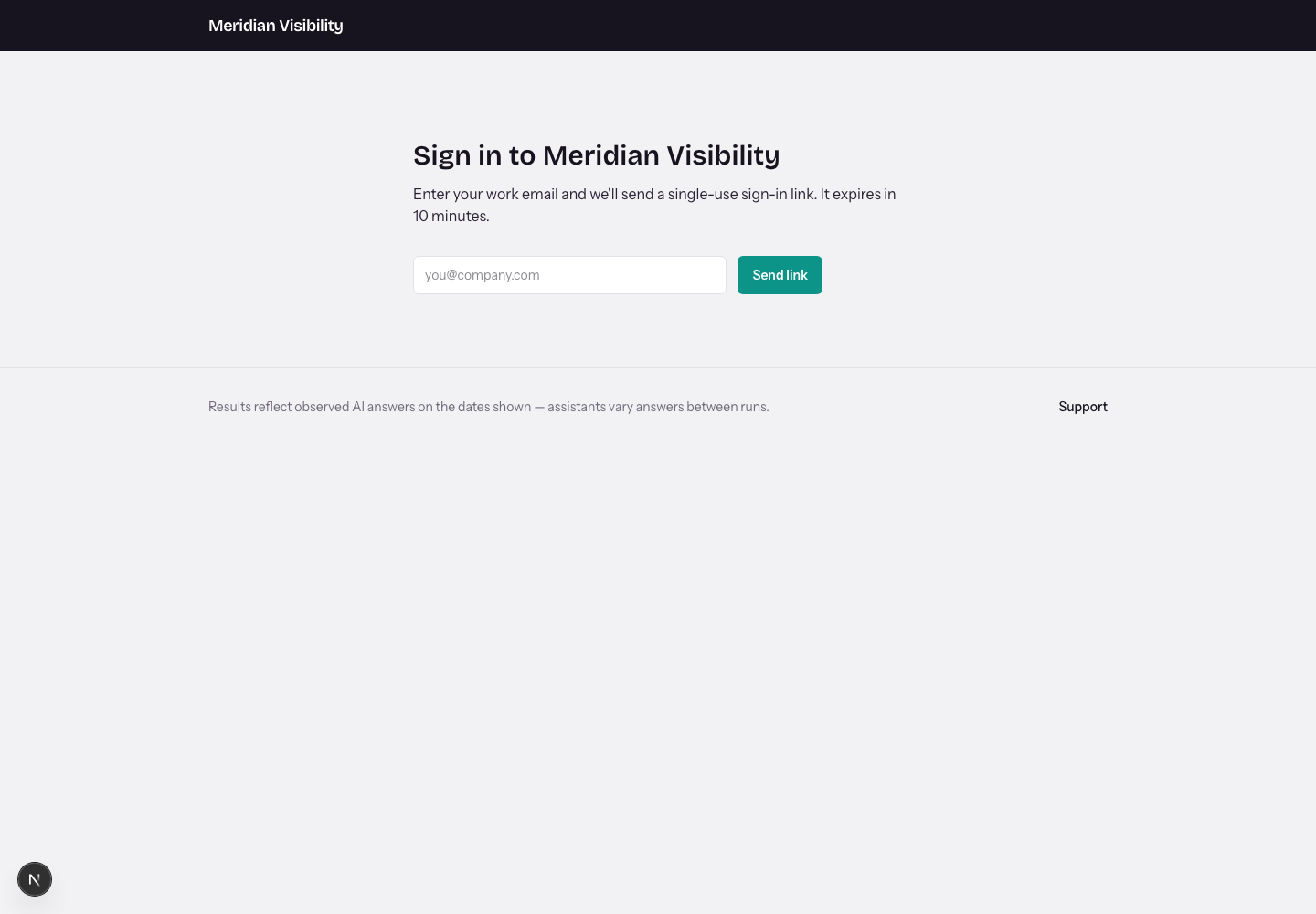 White-label sign-in page on the agency's own domain