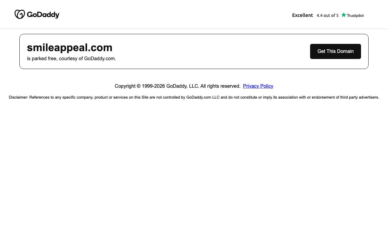 Smile Appeal homepage with offer-led hero and reviews visible