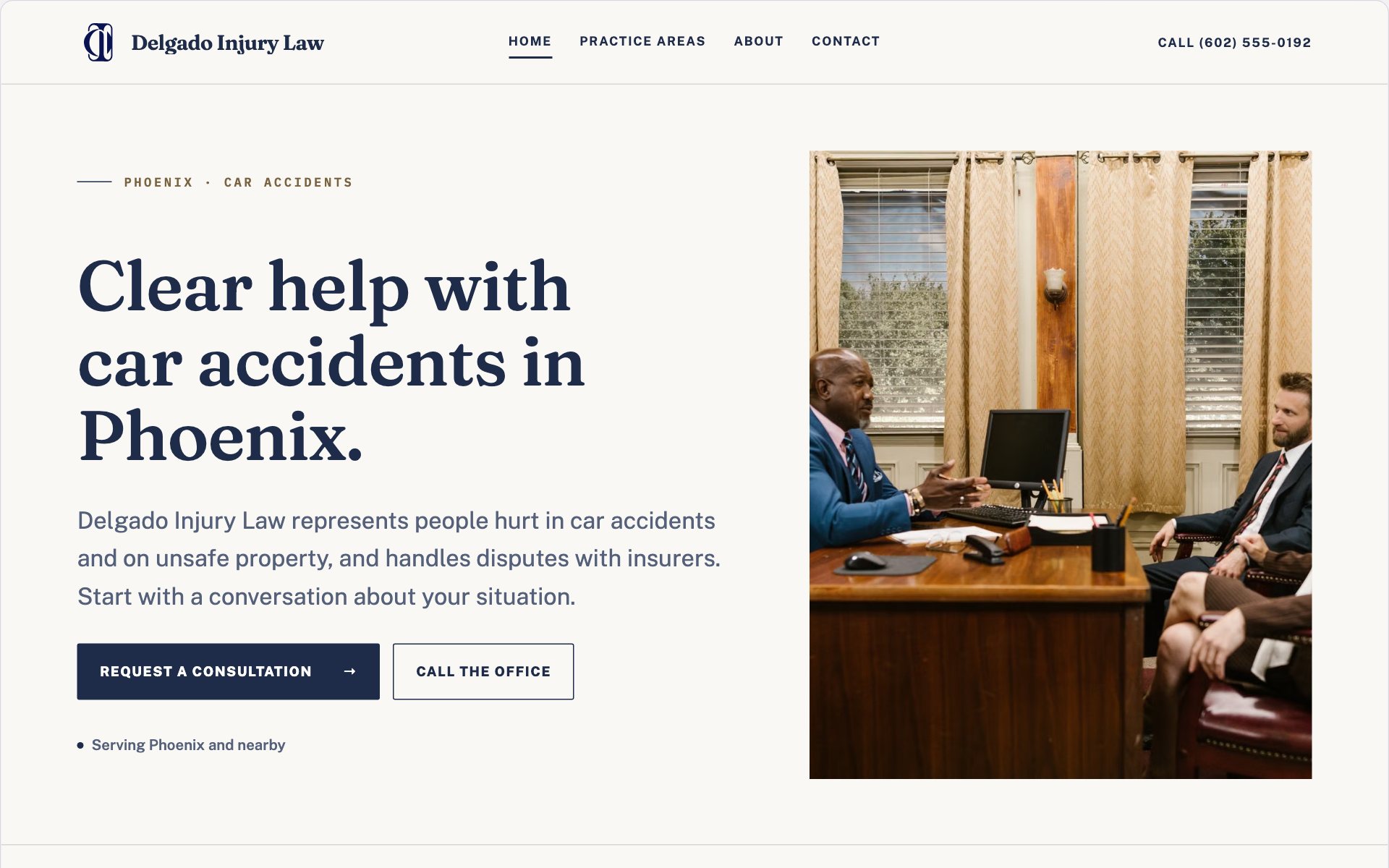 Delgado Injury Law demo website built with Go
