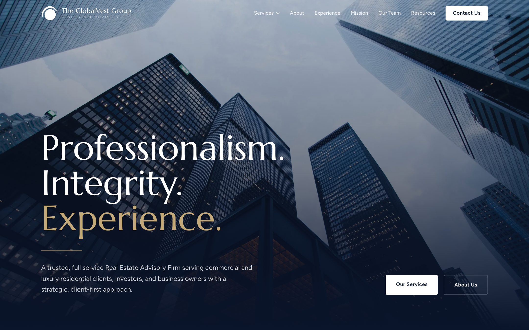 The GlobalVest Group homepage